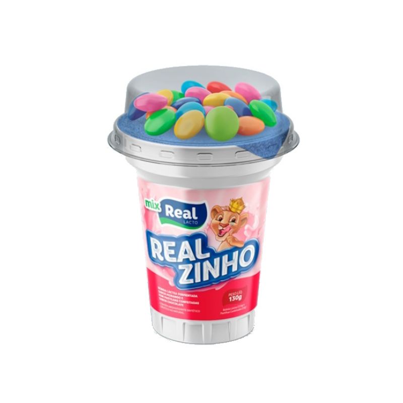 Bebida Láctea Realzinho Mix Real Sabor Morango 130g