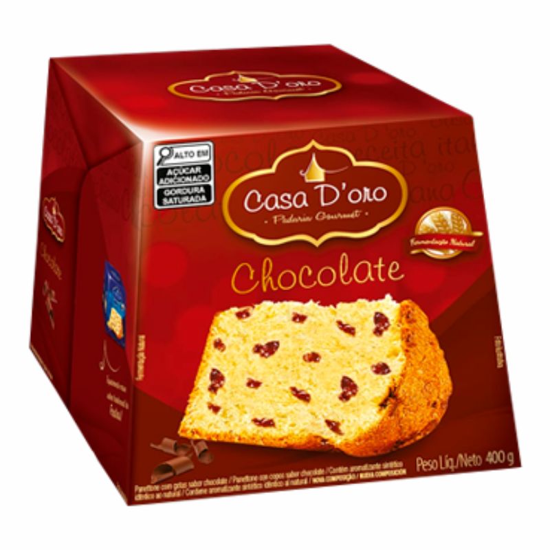 Panettone Casa D oro com Gotas de Chocolate