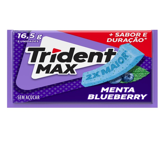 Goma de Mascar Trident Max Menta Blueberry 16,5g
