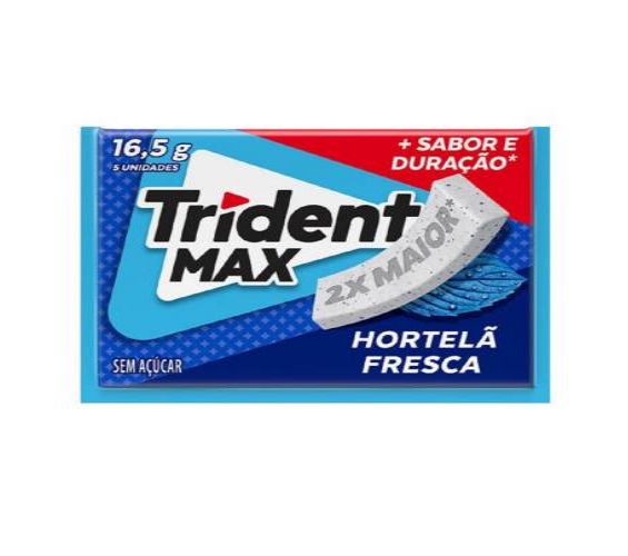 Goma De Mascar Trident Max Hortelã Fresca 16,5g
