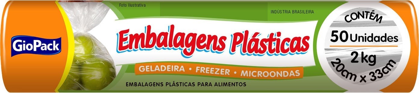 Embalagem GioPack Freezer 20x33 2kg com 50 unidades