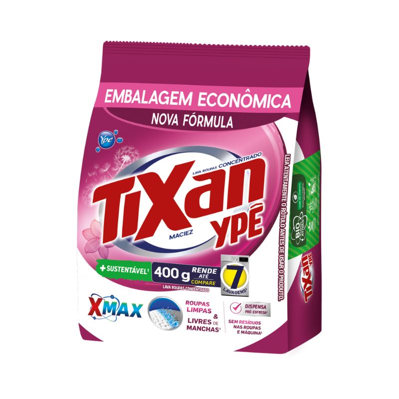 Lava Roupas Em Pó Tixan Ypê Maciez 400g