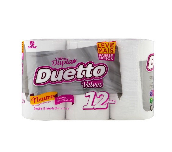 PAPEL HIG DUETTO VELVET FL DUPLA 30M