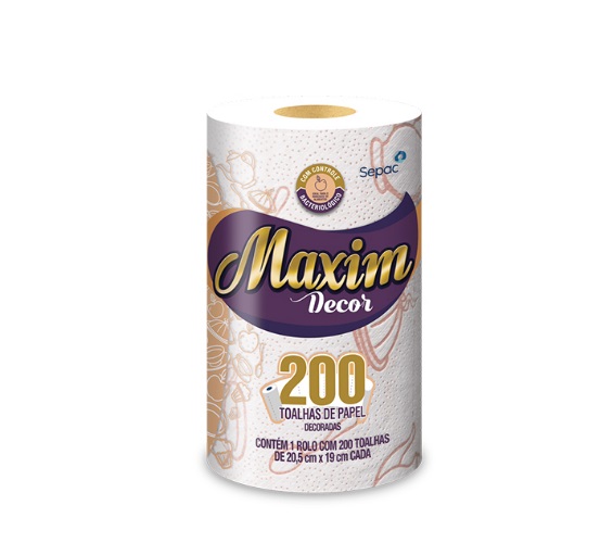 Toalha de Papel Maxim Decor 200 Folhas