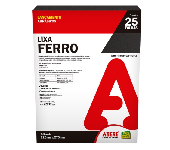 LIXA ADERE FERRO 60 225X275