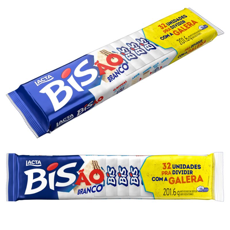 Chocolate Branco Lacta Bisão Pacote 126g