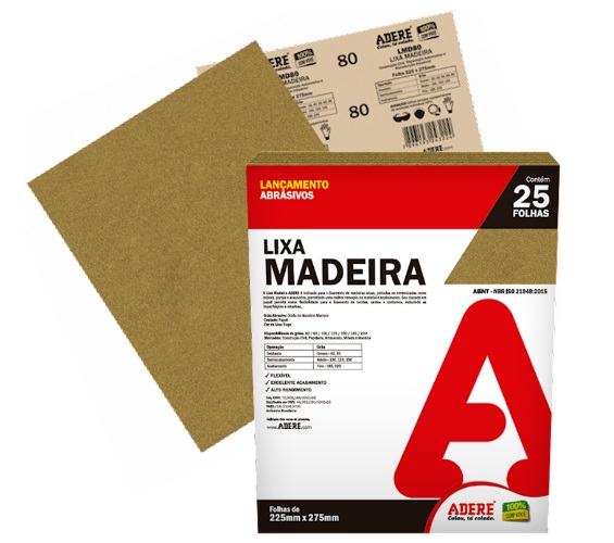 LIXA ADERE MADEIRA 100 225X275