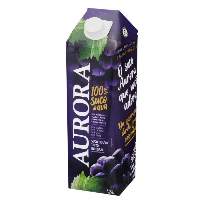 Suco de Uva Integral Tinto Aurora 1,5L