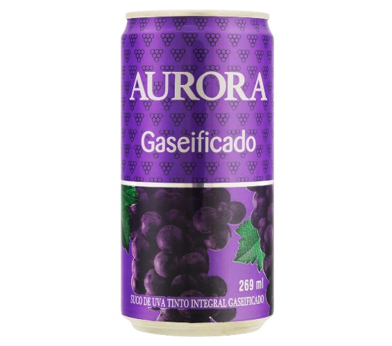 Suco Aurora Integral Tinto Gaseificado Lata 269ml