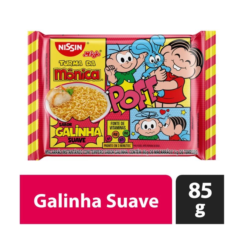 Macarrão Instantâneo Nissin Turma da Mônica Galinha 85GR