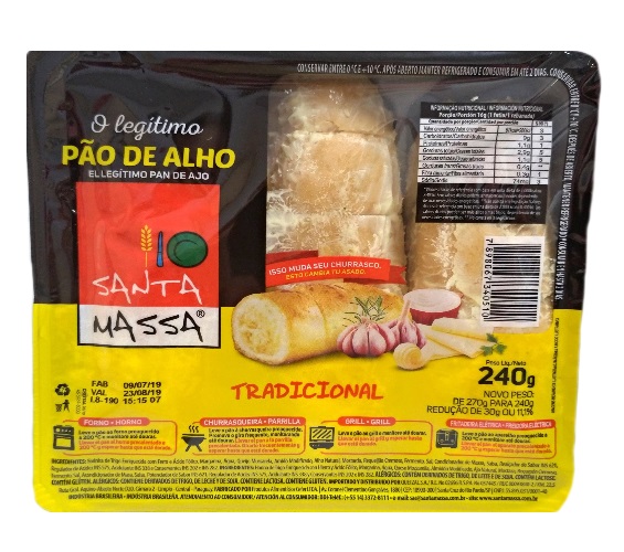Pão de Alho Santa Massa Tradicional 240g
