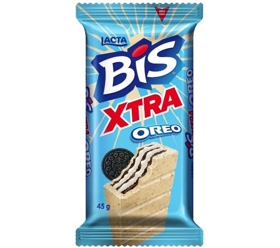 Chocolate Lacta Bis Branco com Oreo Xtra Pacote 45g