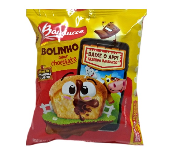 Bolinho Bauducco sabor Chocolate com Recheio de Baunilha 40g