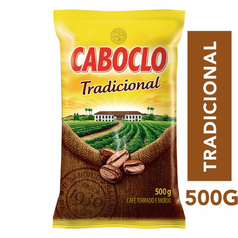 Café Torrado e Moído Tradicional Caboclo Pacote 500g