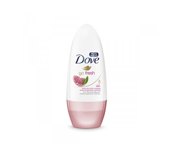 Antitranspirante Roll-On Romã e Verbena Dove Go Fresh 50ml