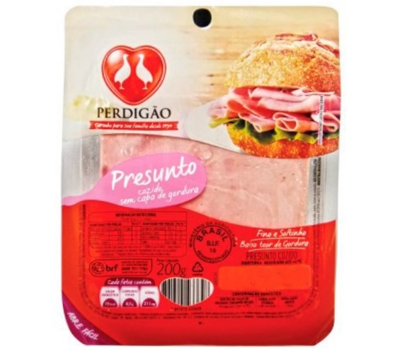 Presunto PERDIGÃO Cozido Fatiado 200g