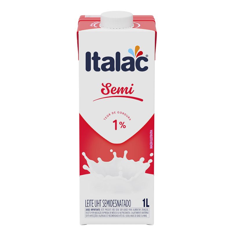 Leite Semi Desnatado Italac 1L