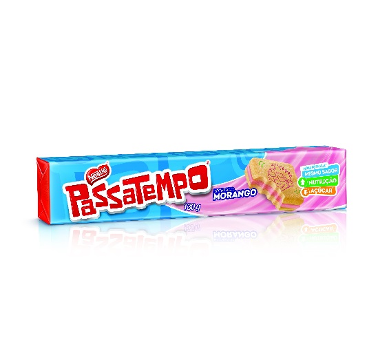 Biscoito Recheio Morango Nestlé Passatempo Pacote 130g