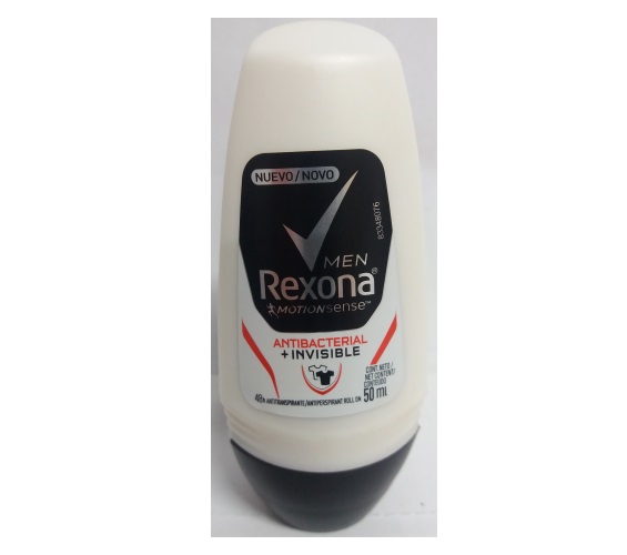 Antitranspirante Roll-On Antibacterial e Invisible Rexona Men Motionsense 50ml