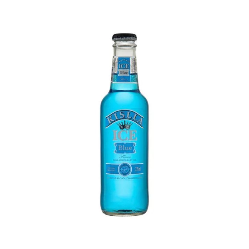 Coquetel Alcoolico Gaseificado Blue Kislla Ice Garrafa 275ml