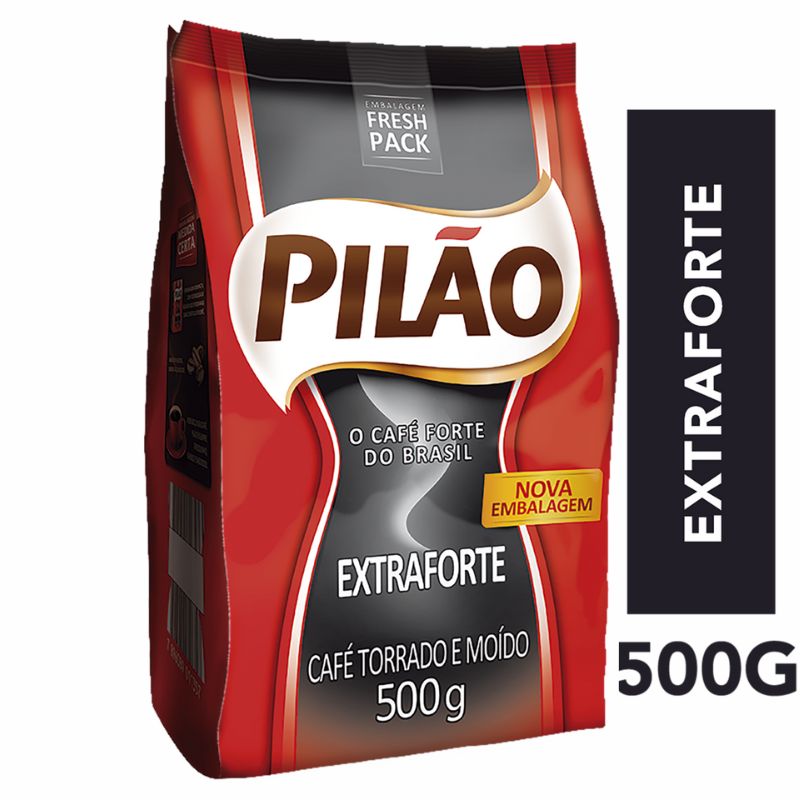 Café Torrado e Moído Extraforte Pilão Pacote Fresh Pack 500g