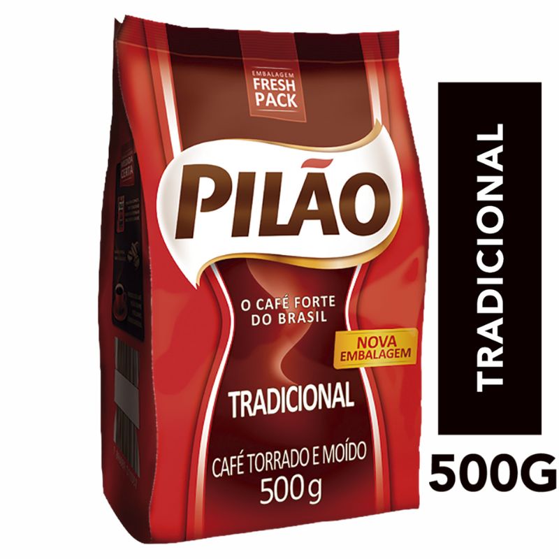 Café Torrado e Moído Tradicional Pilão Pacote Fresh Pack 500g