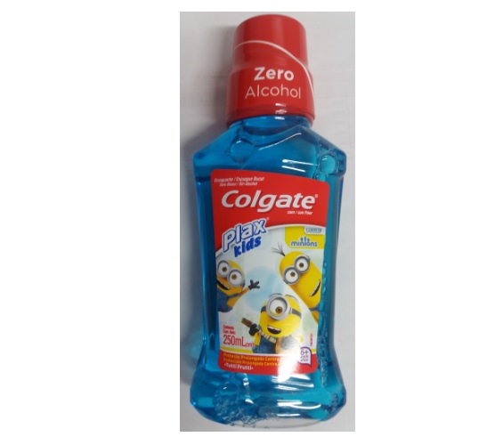 Enxaguante Bucal Zero Álcool Tutti Frutti Minions Colgate Plax Kids Frasco 250ml