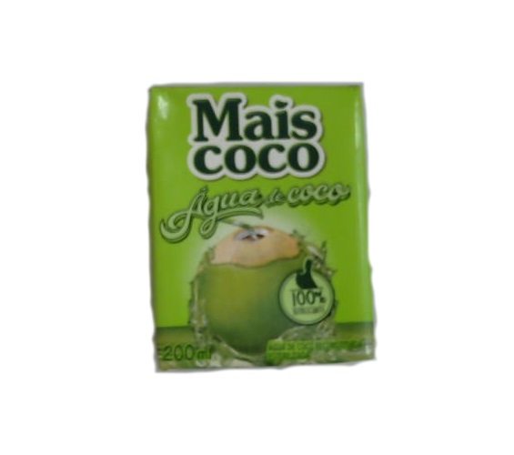 Água de Coco Esterilizada Mais Coco Caixa 200ml