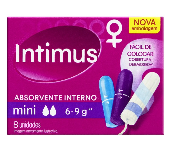 Absorvente Interno Mini Intimus Caixa 8 Unidades