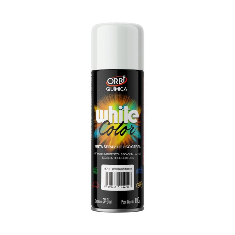 TINTA SPRAY ORBI WHITE COLOR BRC BRILH