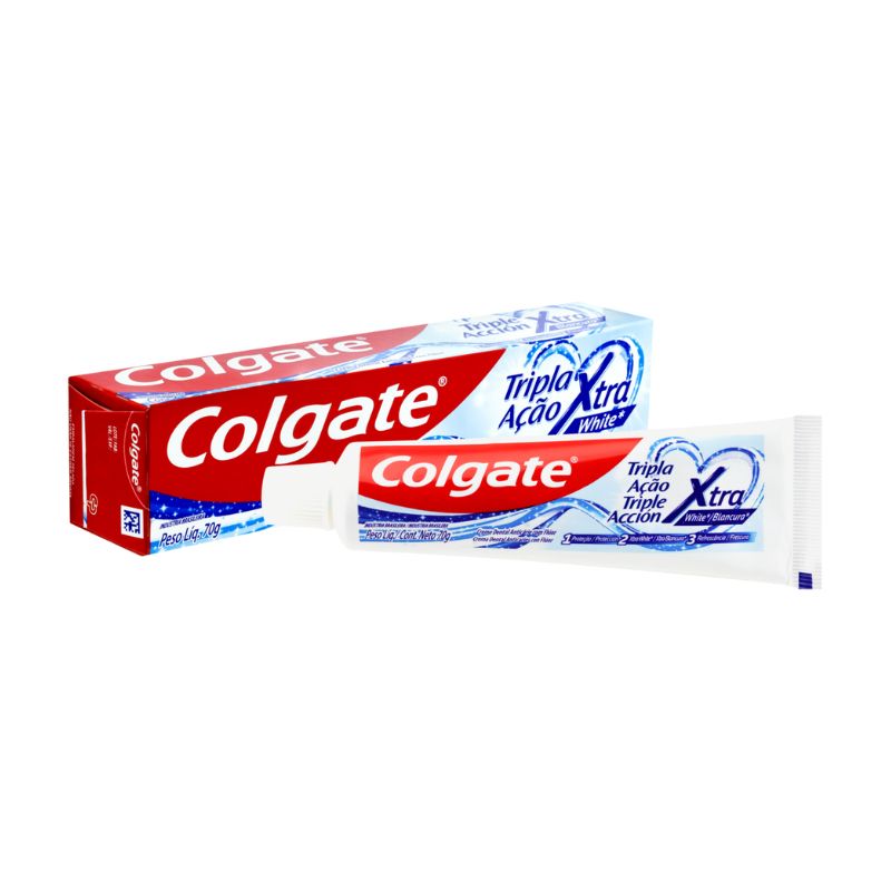 Creme Dental Xtra White Colgate Tripla Ação Caixa 70g
