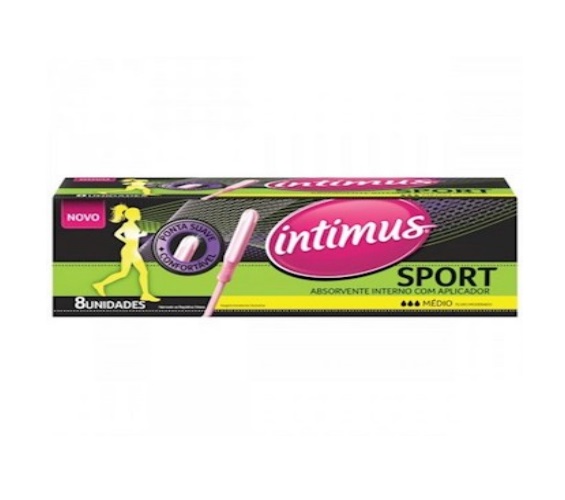 Absorvente Interno Médio Intimus Sport Caixa 8 Unidades