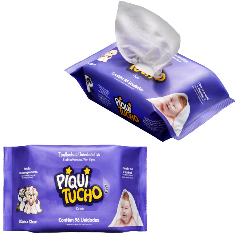 Toalha Umedecida Piquitucho Pratic Pacote 96 Unidades