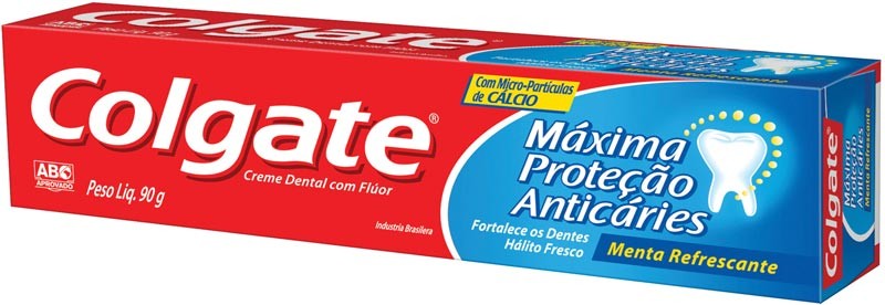 Creme Dental Menta Refrescante Colgate Máxima Proteção Anticáries Caixa 50g