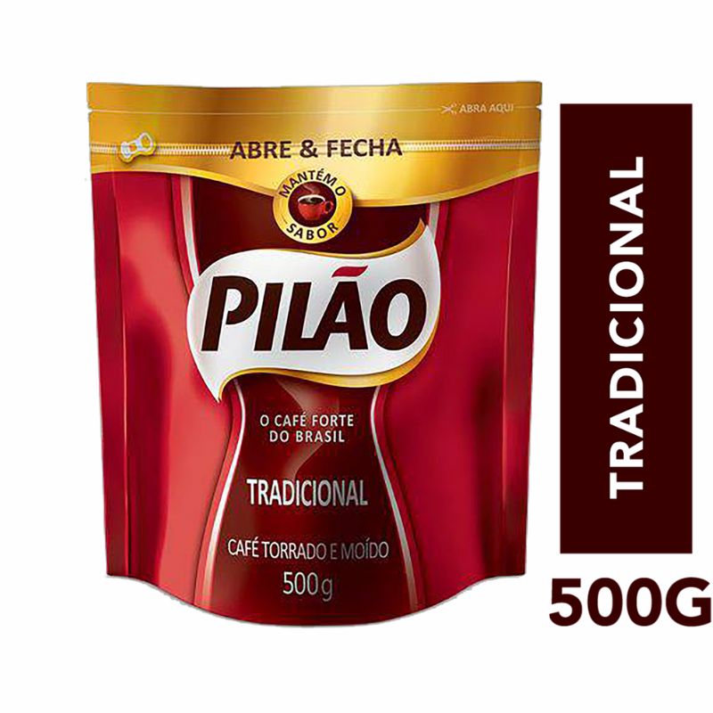 Cafe Pilão Tradicional Abre e Fecha 500g