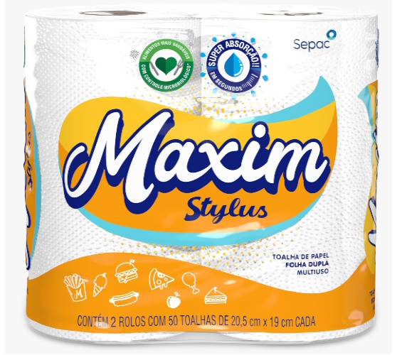 Toalha de Papel Maxim Stylus 50 Folhas 