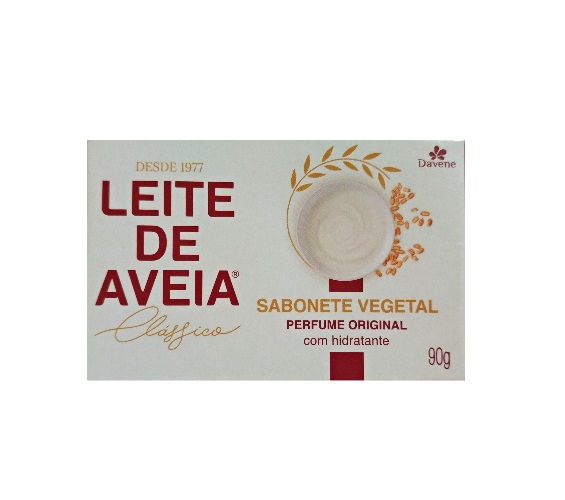 Sabonete em Barra Vegetal Perfume Original Davene Leite de Aveia Clássico Caixa 90g