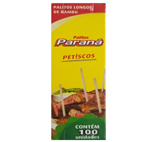 Palito Paraná Petiscos Bambu com 100 Unidades