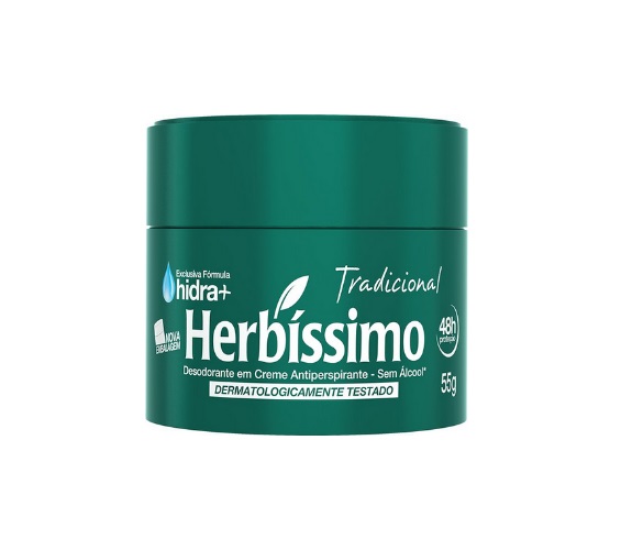 Desodorante Creme Tradicional Herbíssimo 55g