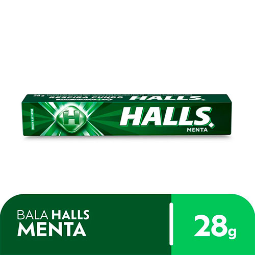 Bala Menta Halls Pacote 28g
