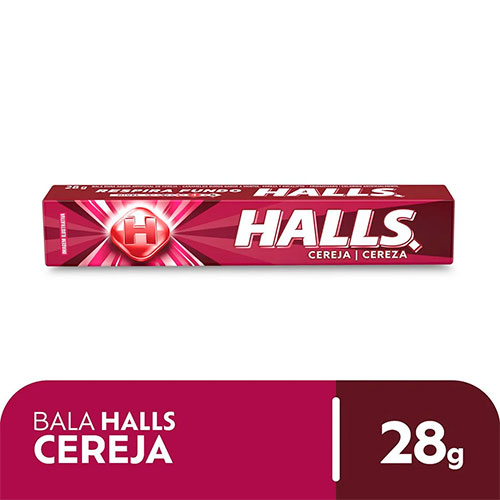 Bala Cereja Halls Pacote 28g