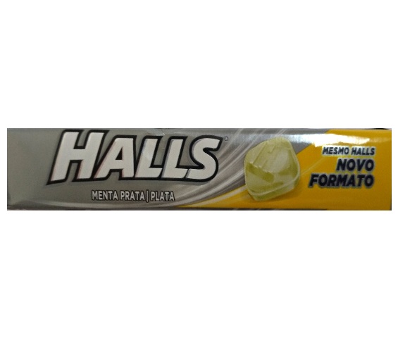 Bala Menta Prata Halls Pacote 28g