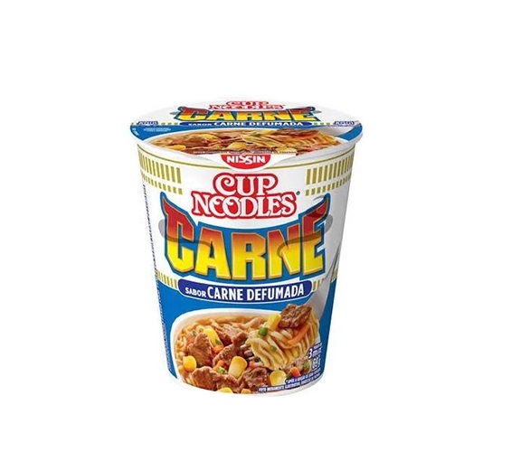 Macarrão Instantâneo Carne Defumada Nissin Cup Noodles Copo 69g