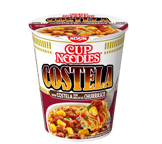 Macarrão Instantâneo Costela com Molho de Churrasco Nissin Cup Noodles Copo 68g
