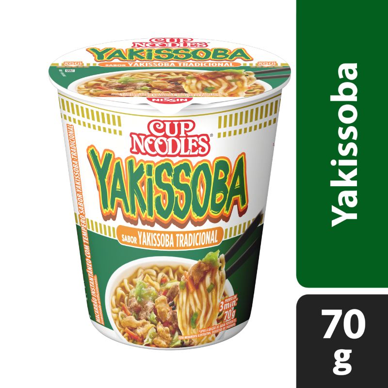 Macarrão Instantâneo Yakissoba Tradicional Nissin Cup Noodles Copo 70g