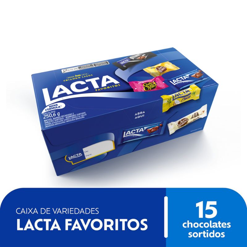 Bombom Sortido Lacta Favoritos Caixa 250,6g