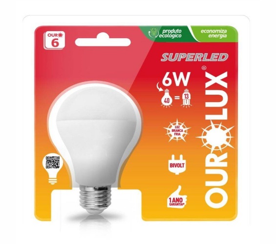 LAMPADA OUROLUX SUPERLED 6W 6500K BIVOLT