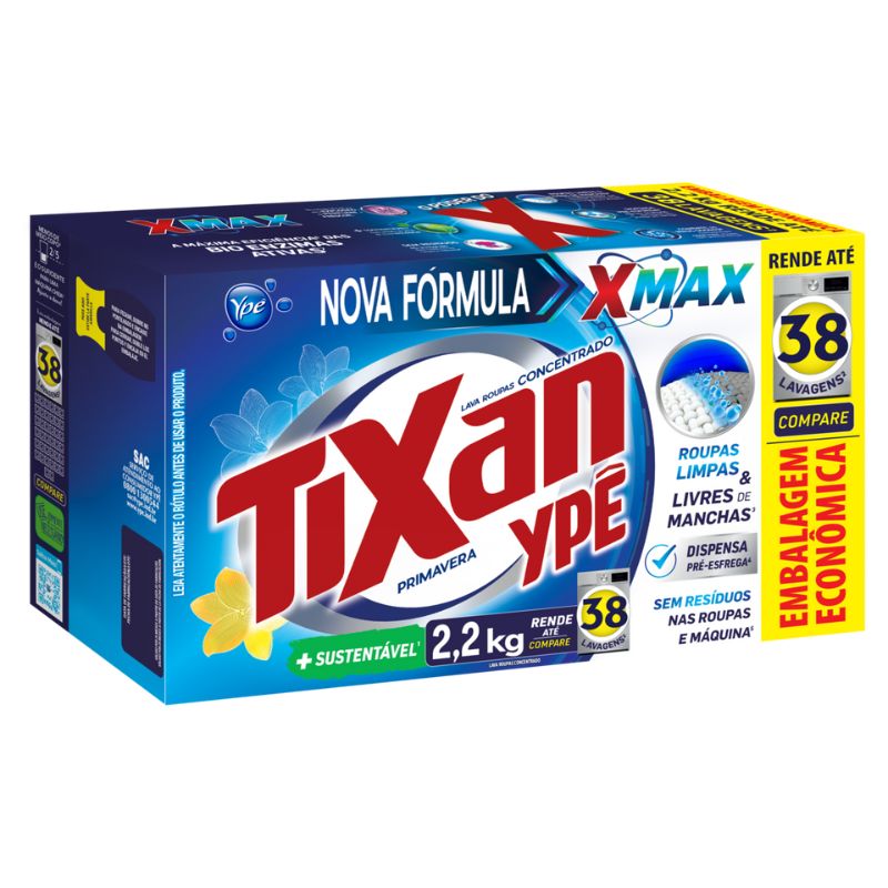 Lava Roupas em Pó Tixan Primavera 2,2KG