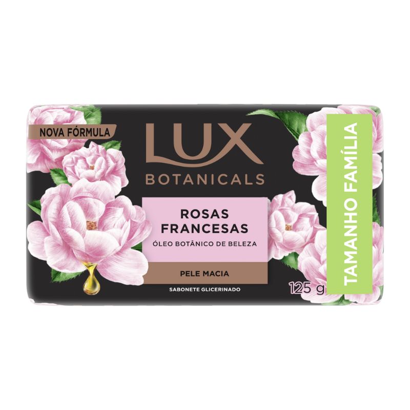 Sabonete em Barra Glicerinado Rosas Francesas Lux Botanicals Cartucho 125g