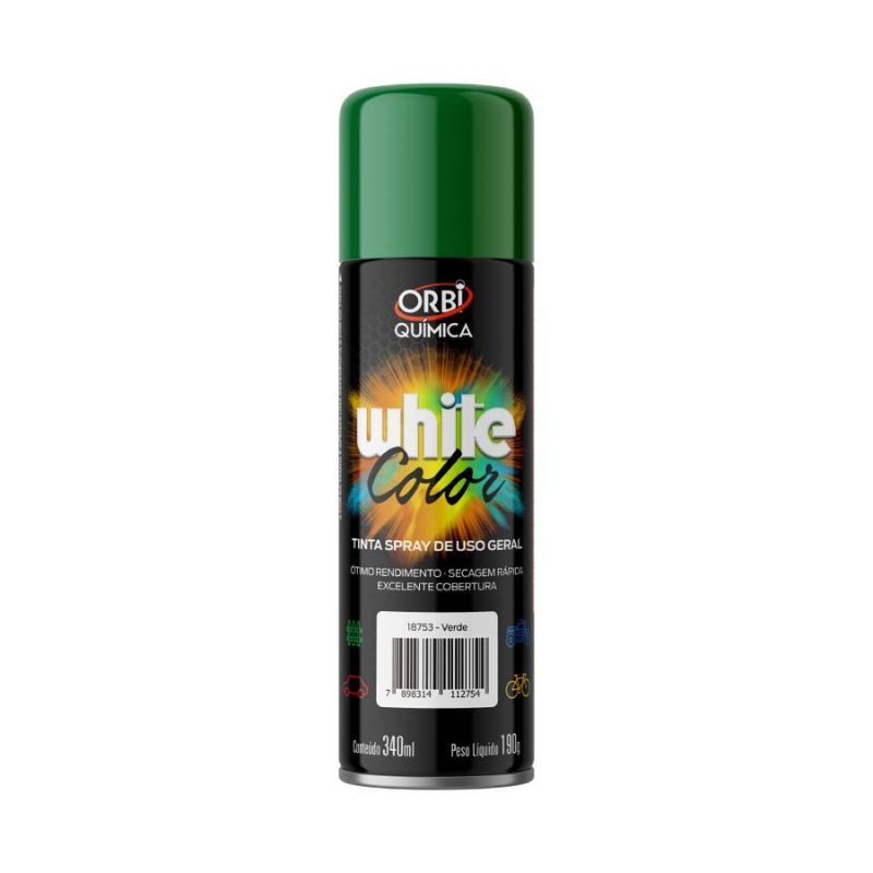 TINTA SPRAY ORBI WHITE COLOR VERDE